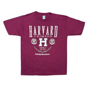 Vintage Galt Sand Harvard University Crew Neck Tee - Size Large